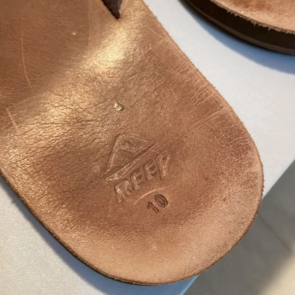 Reef leather smoothy flip flop men’s size 10 - Picture 5 of 11